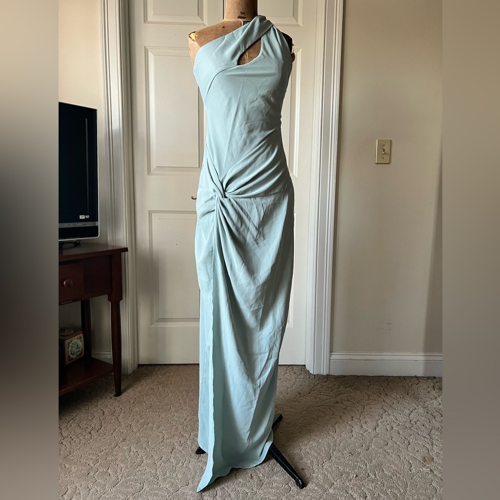Halter Asymmetric Maxi Gown